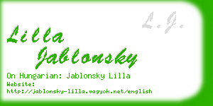 lilla jablonsky business card